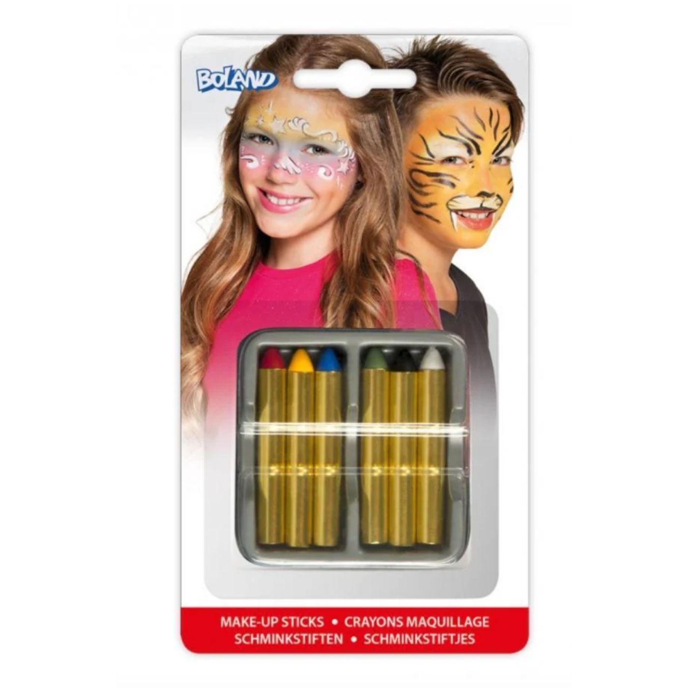 Andlitsmáling - Stifti - 6 litir