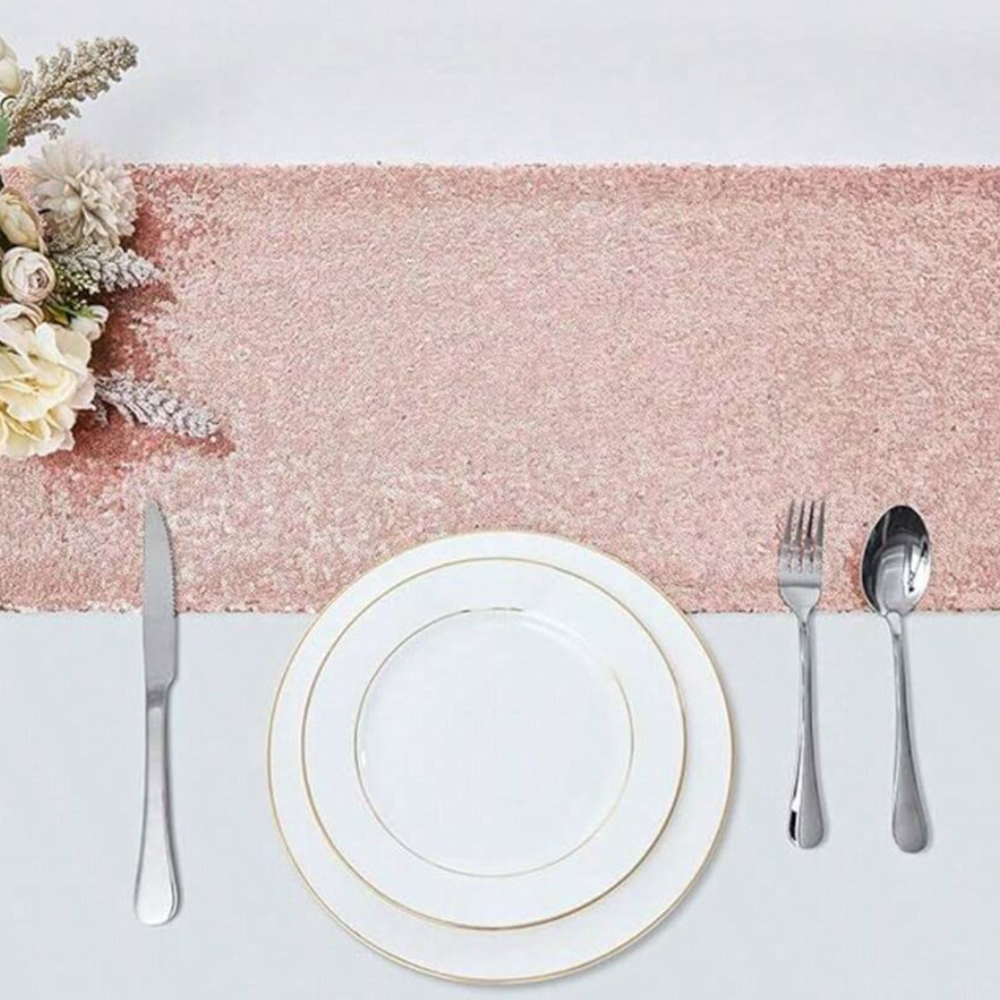 Borðrenningur - Rose gold glimmer