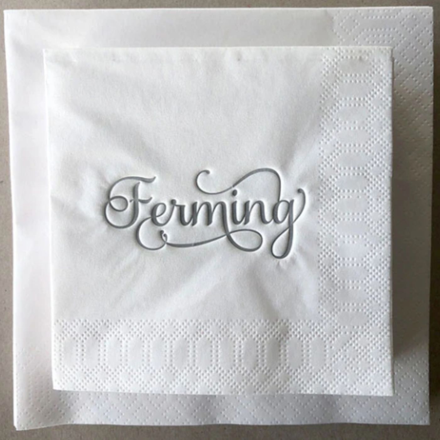Servíettur - Ferming - Silfur - 24 x 24cm - 20 stk