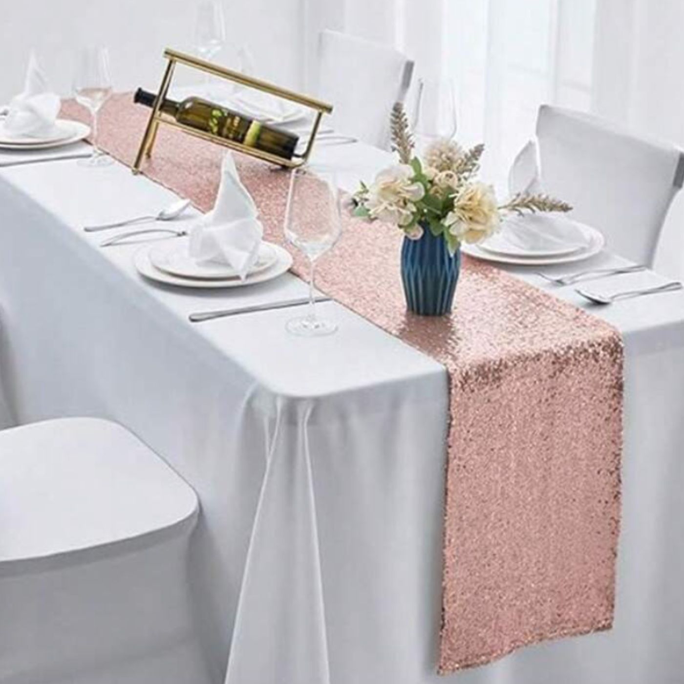Borðrenningur - Rose gold glimmer