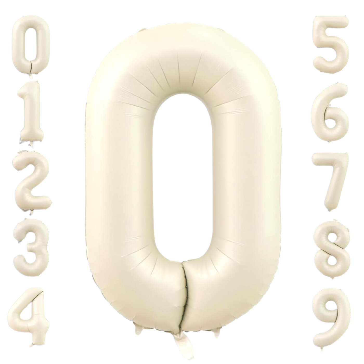 Álblaðra - Ljós kremaðir tölustafir - 101 cm