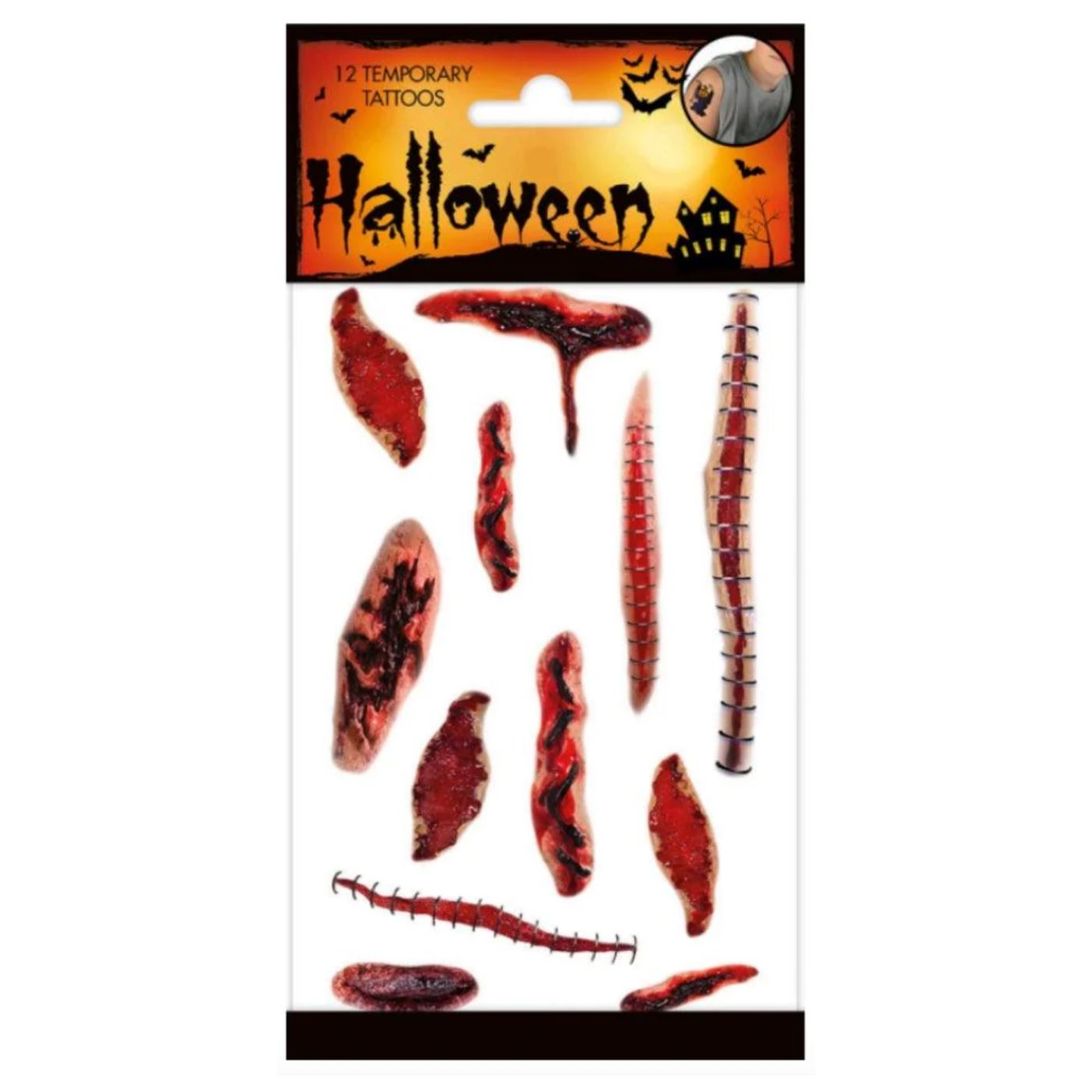 Tattoo - Halloween - Sár - 12 stk