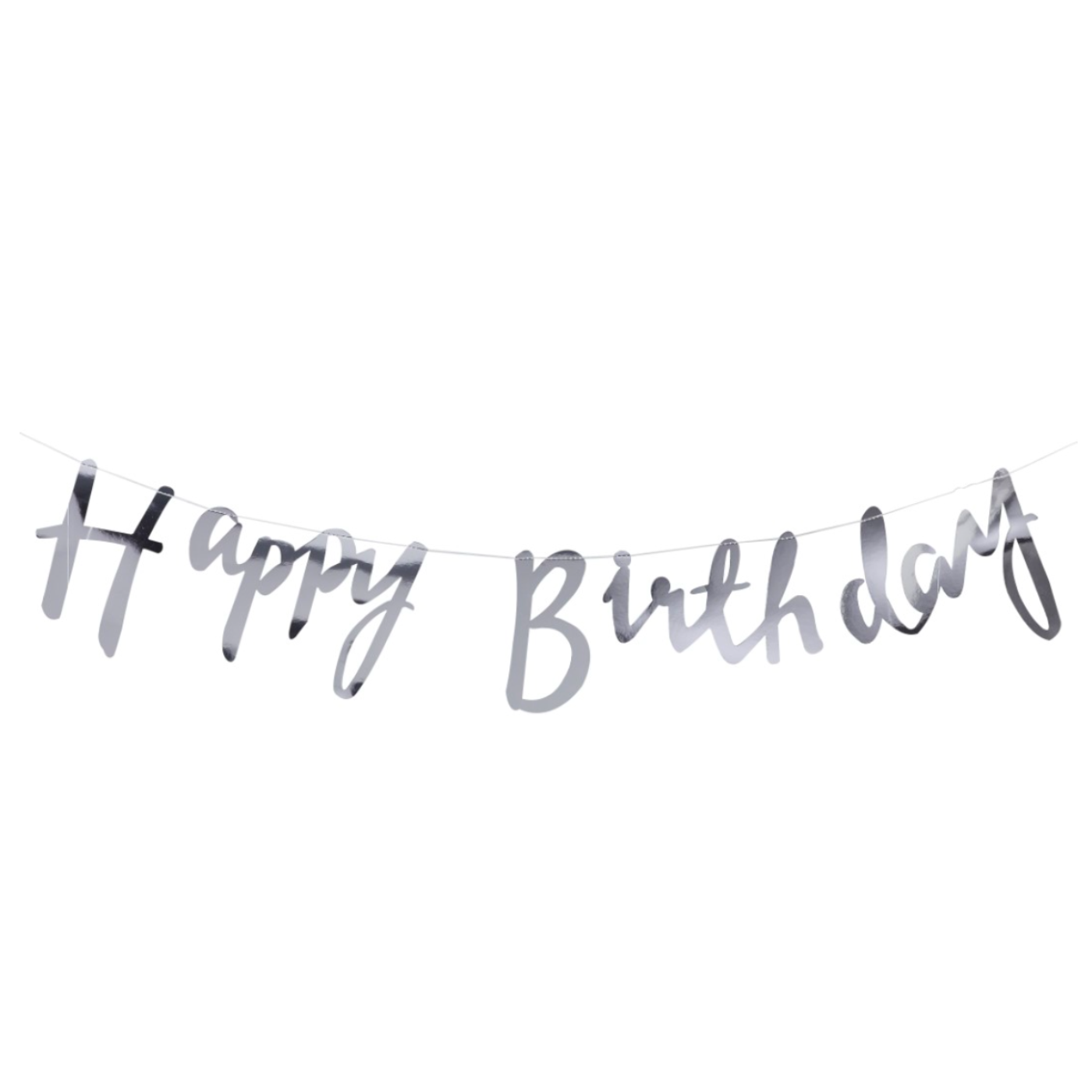 Skrautlengja - Happy Birthday - Silfur