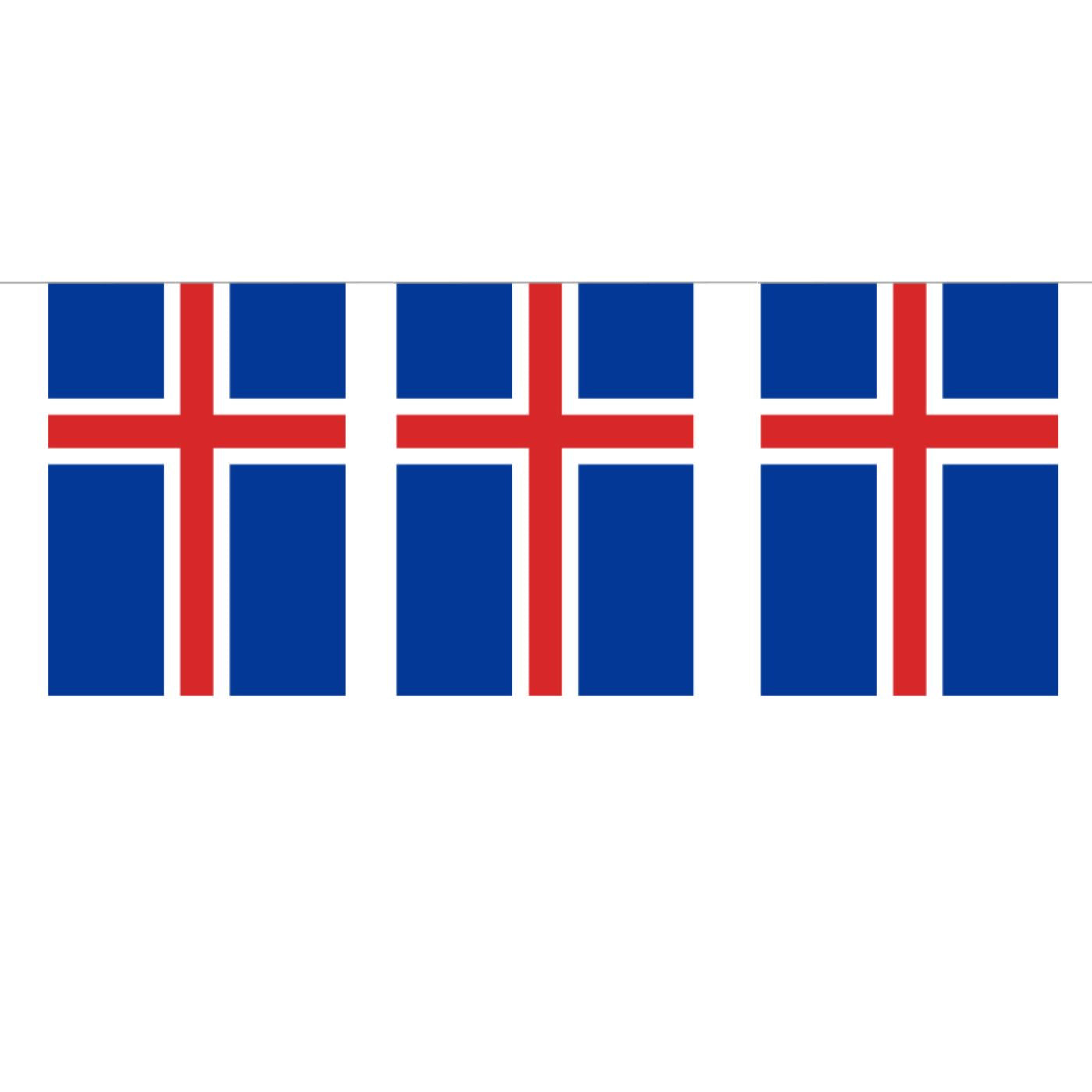 Fánalengja - 30 fánar - Ísland