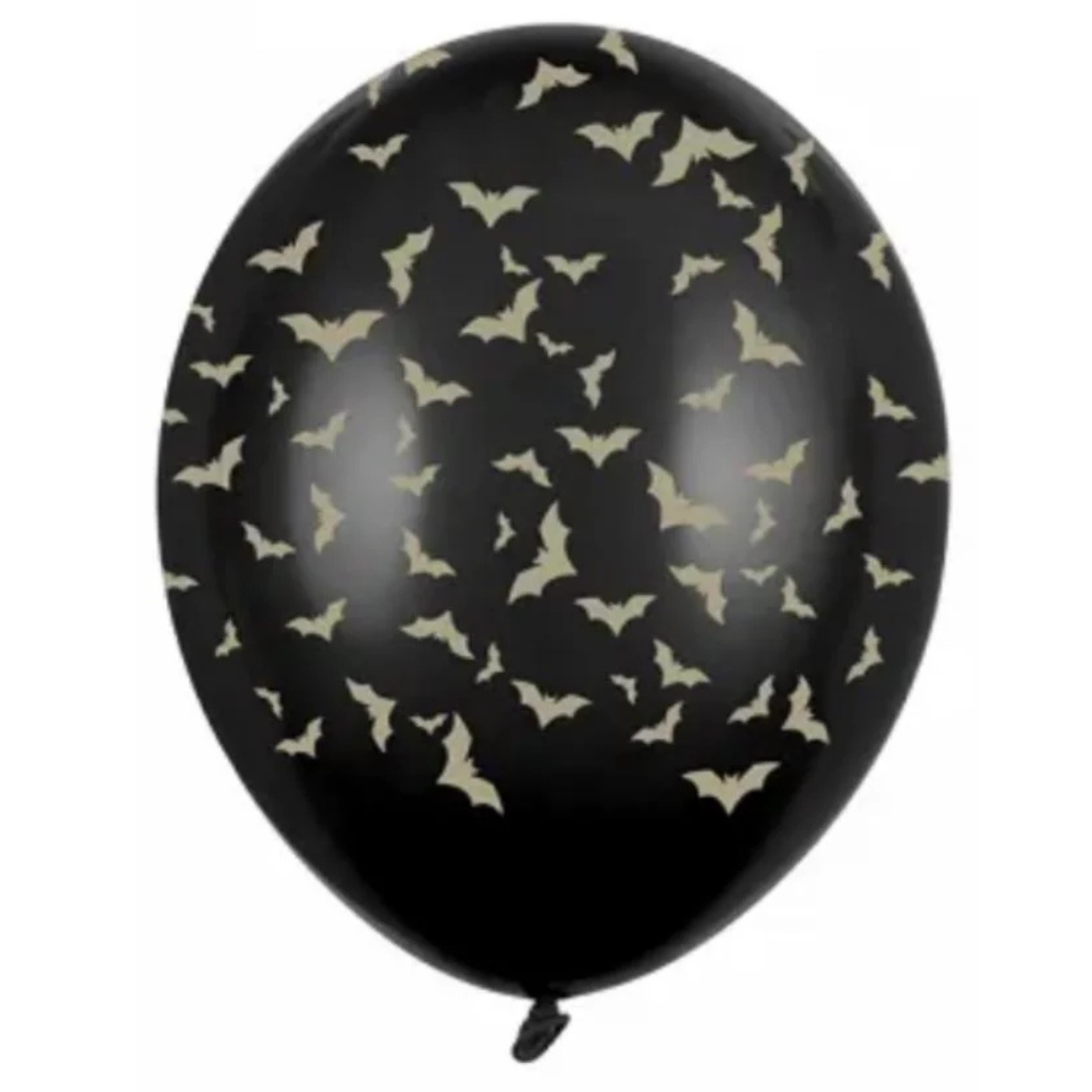 Latex blaðra - Svört - Leðurblökur - 30 cm - 6 stk