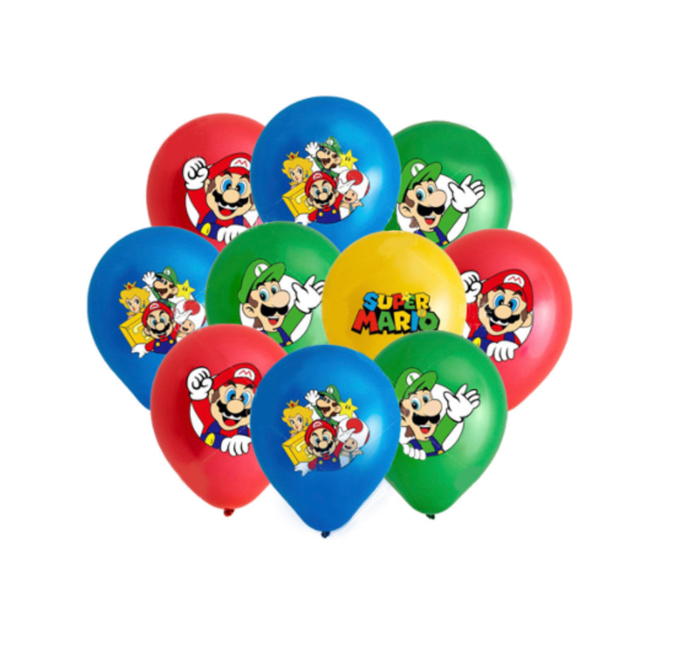 Latex blöðrur - Super Mario 2 - 10 stk