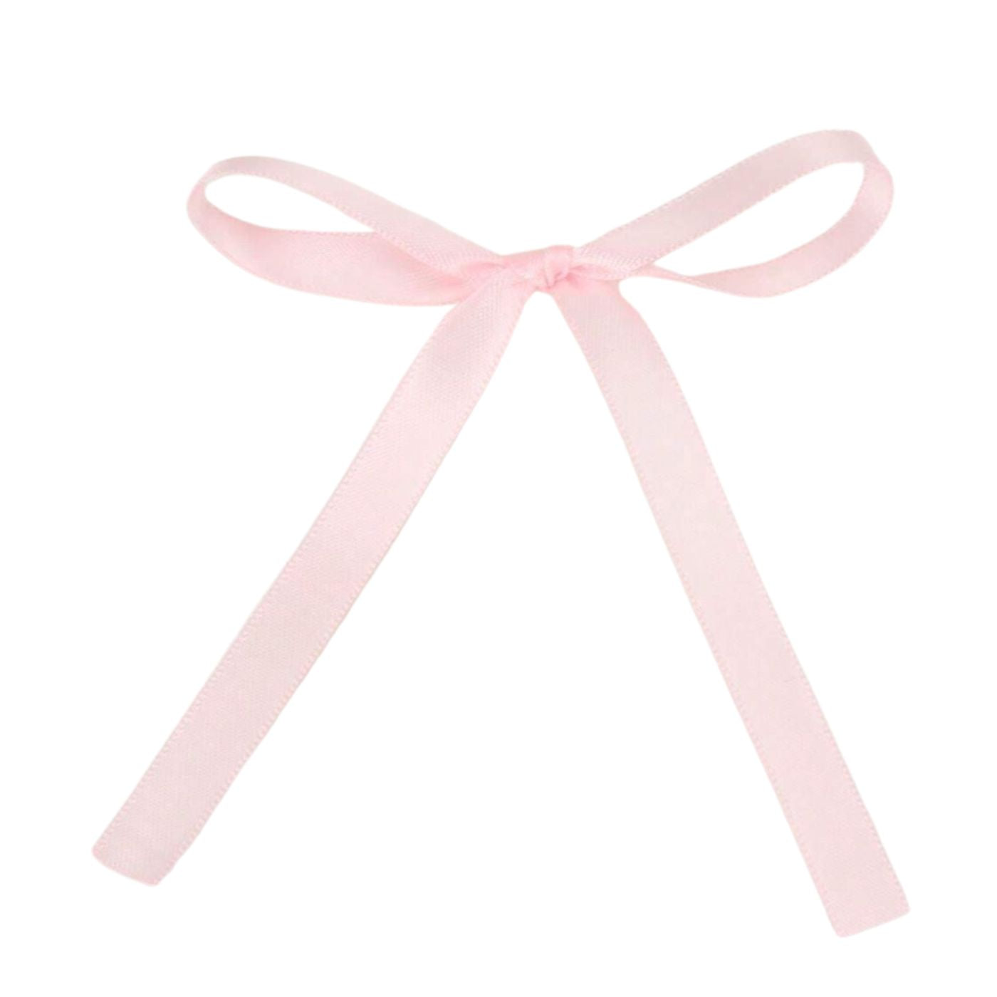 Satín slaufur á kökur - Ljósbleikar - 10 stk