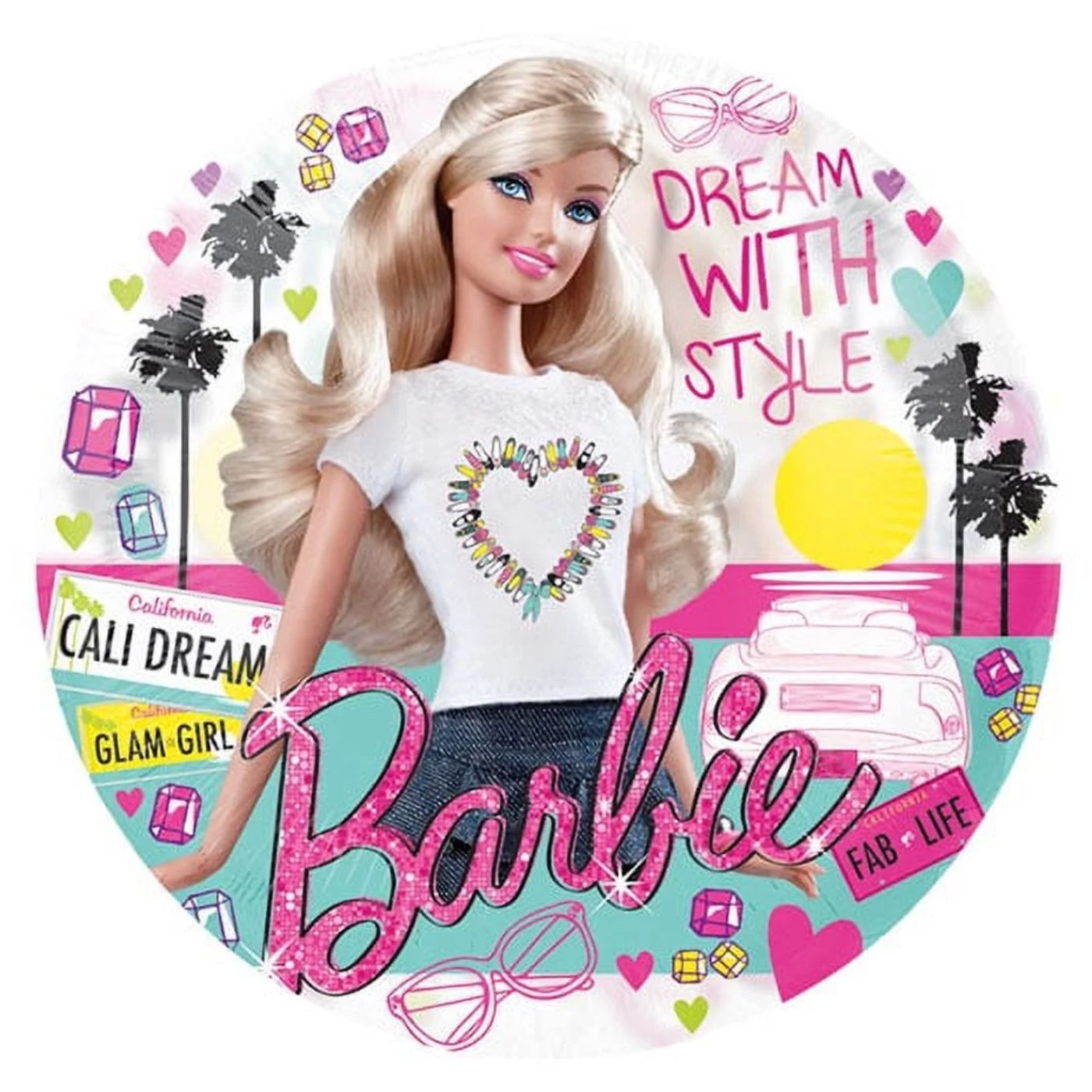 Álblaðra - Barbie glær - 66 cm