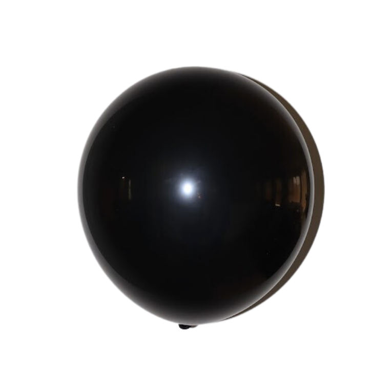 Latex blaðra - Svört - 30 cm