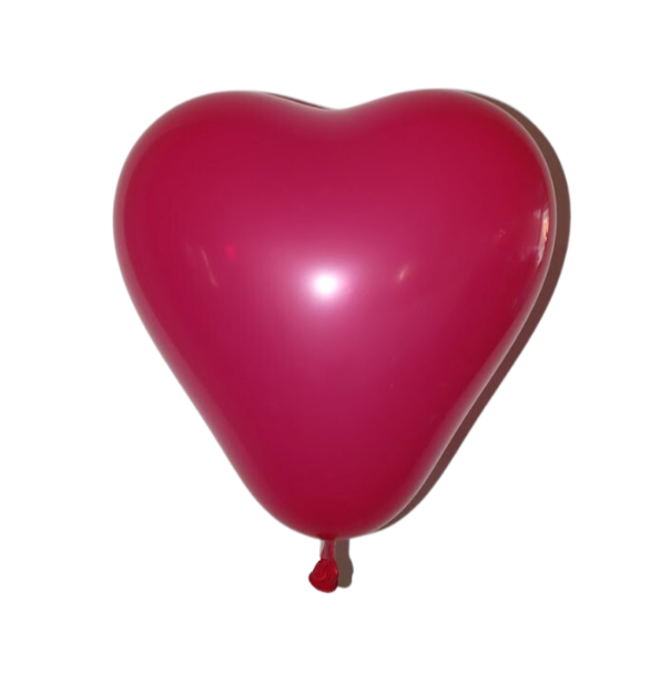 Latex blaðra - Dökkbleikt hjarta - 25cm