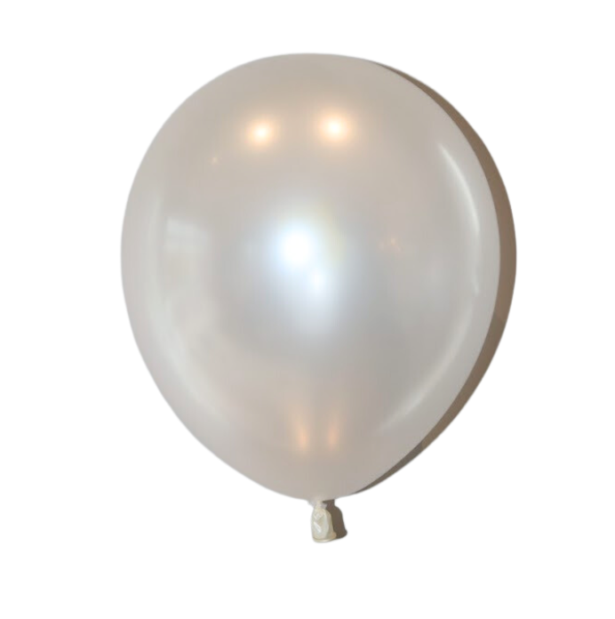 Latex blaðra - Perlu hvít - 30 cm