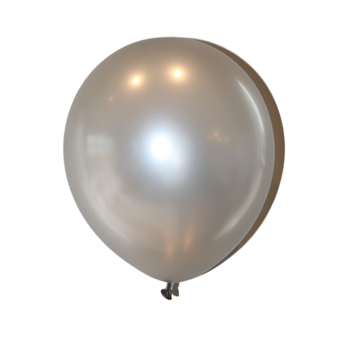 Latex blaðra - Perlu silfur - 30 cm