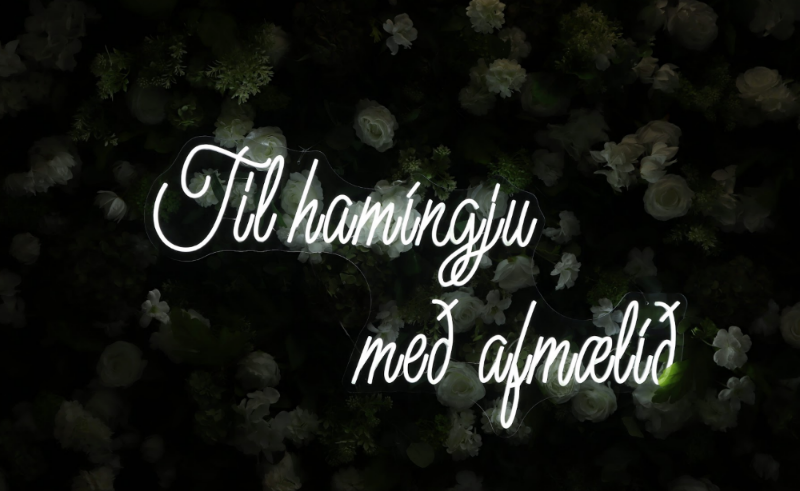 LEIGA - Til hamingju með afmælið - LED skilti