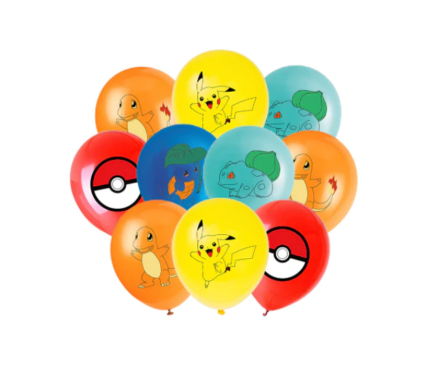 Latex blöðrur - Pokemon - 10 stk