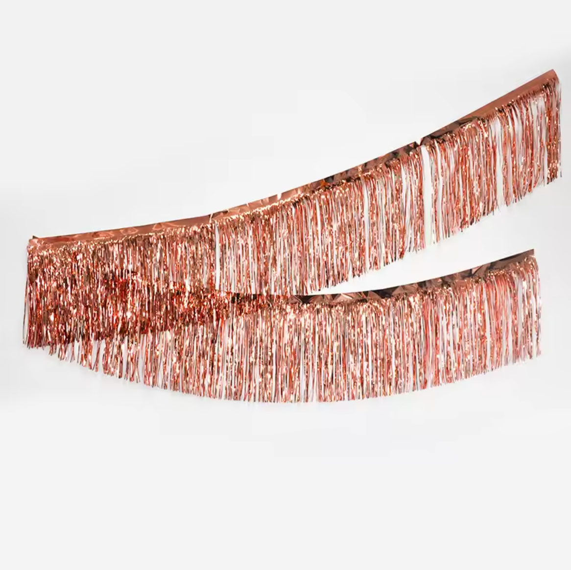 Partýgardína - Rose gold stuttar - 30cm x 3m