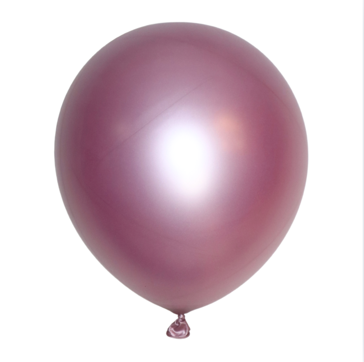 Latex blaðra - Króm - Bleik - 30 cm