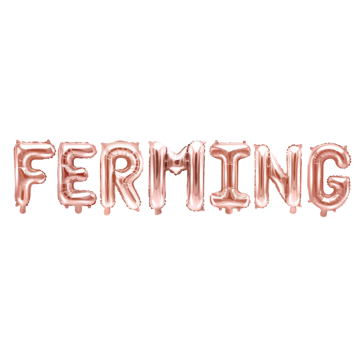 Álblöðrur - Fermingar sett - Rose gold - 40 cm
