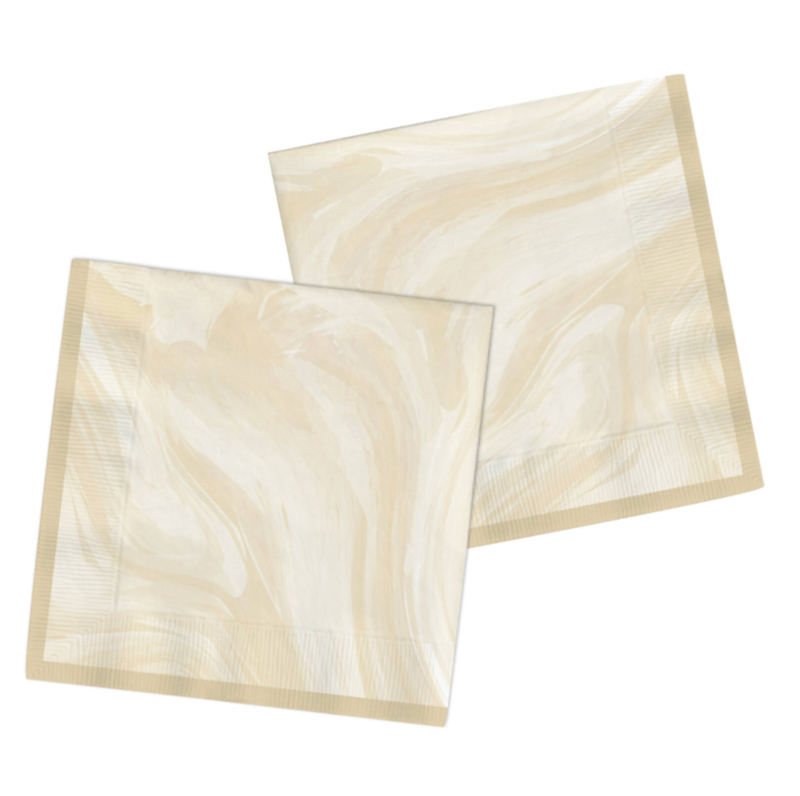 Servíettur - Kremaður marmari - 20 stk