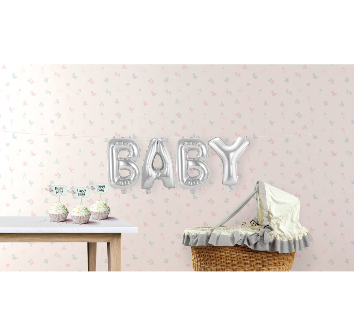 Blöðrulengja - BABY - Silfur