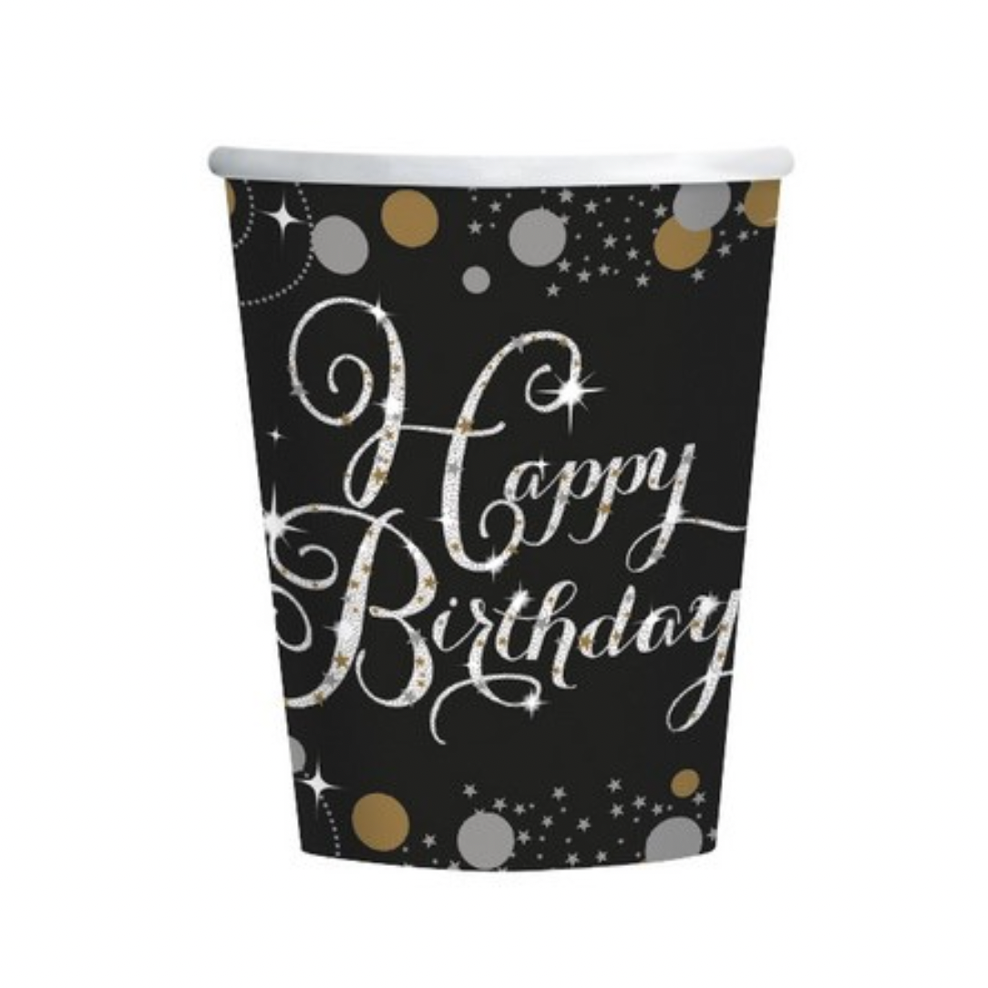Pappaglös - Happy birthday - 8 stk.