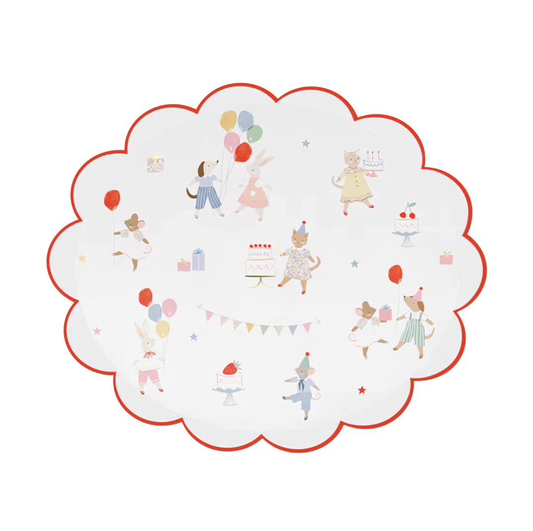 Pappadiskar - Animal friends - 8 stk