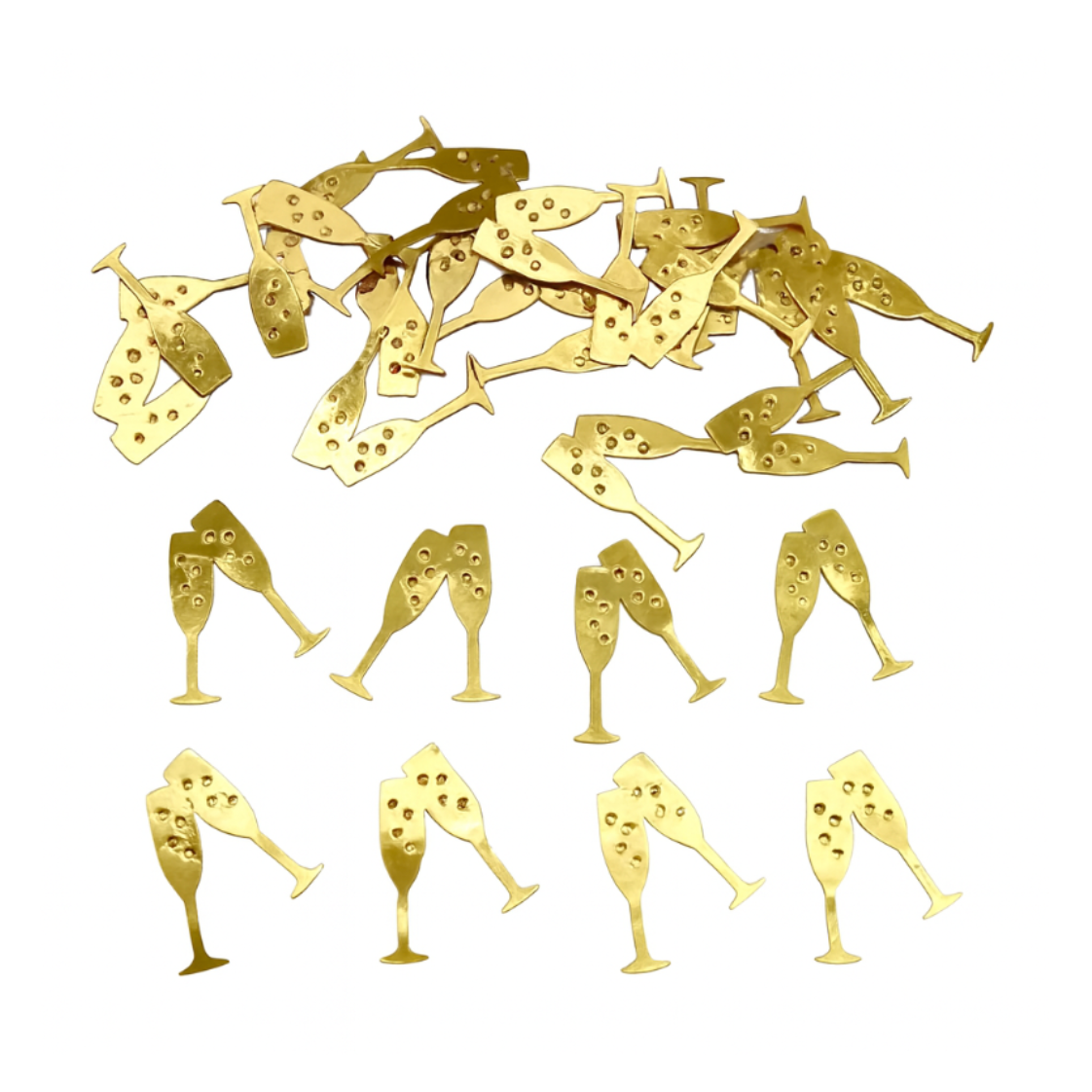 Confetti - Gyllt kampavínsglös - 50 stk