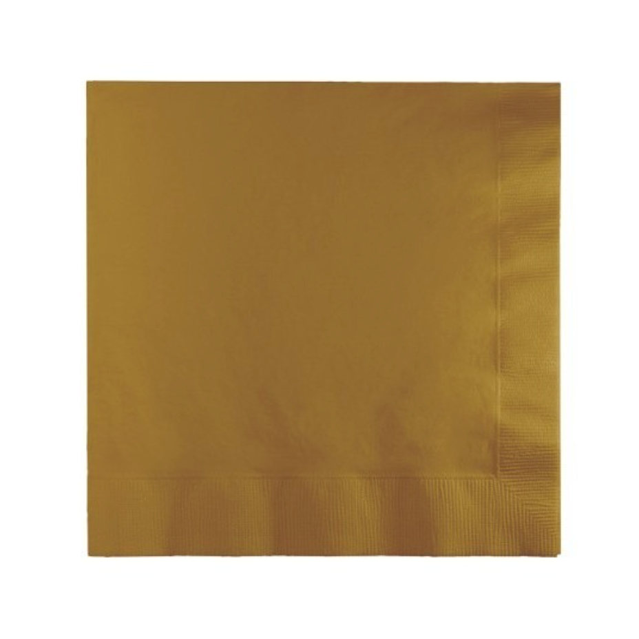 Servíettur - Gylltar - 20 stk