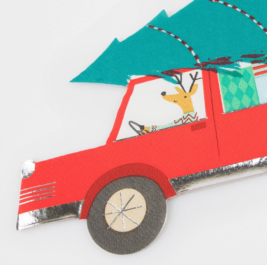 Servíettur - Jólabíll - 16 stk