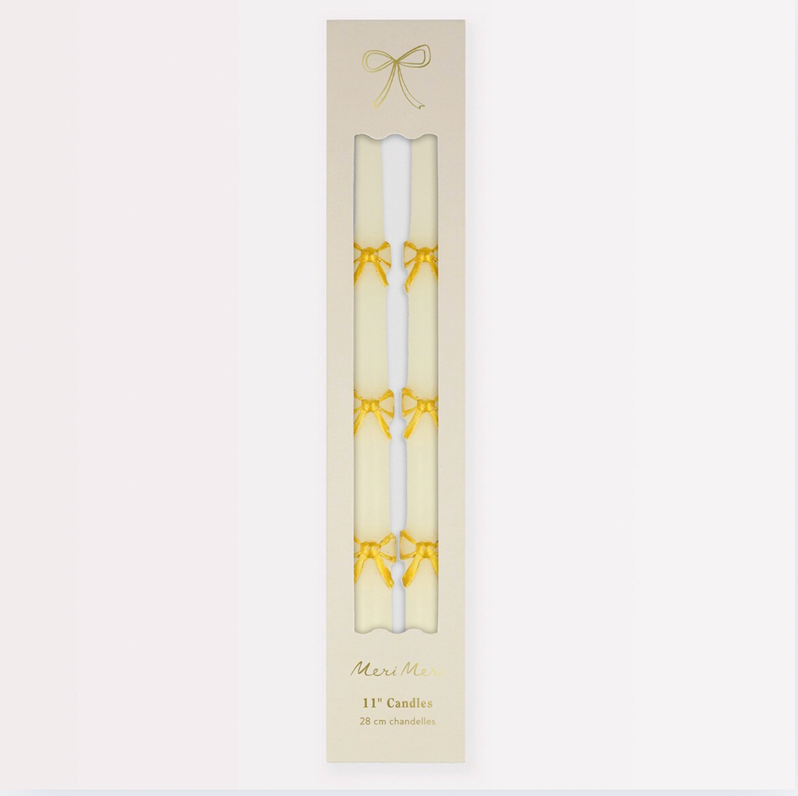 Kerti með gylltum slaufum - 2 stk