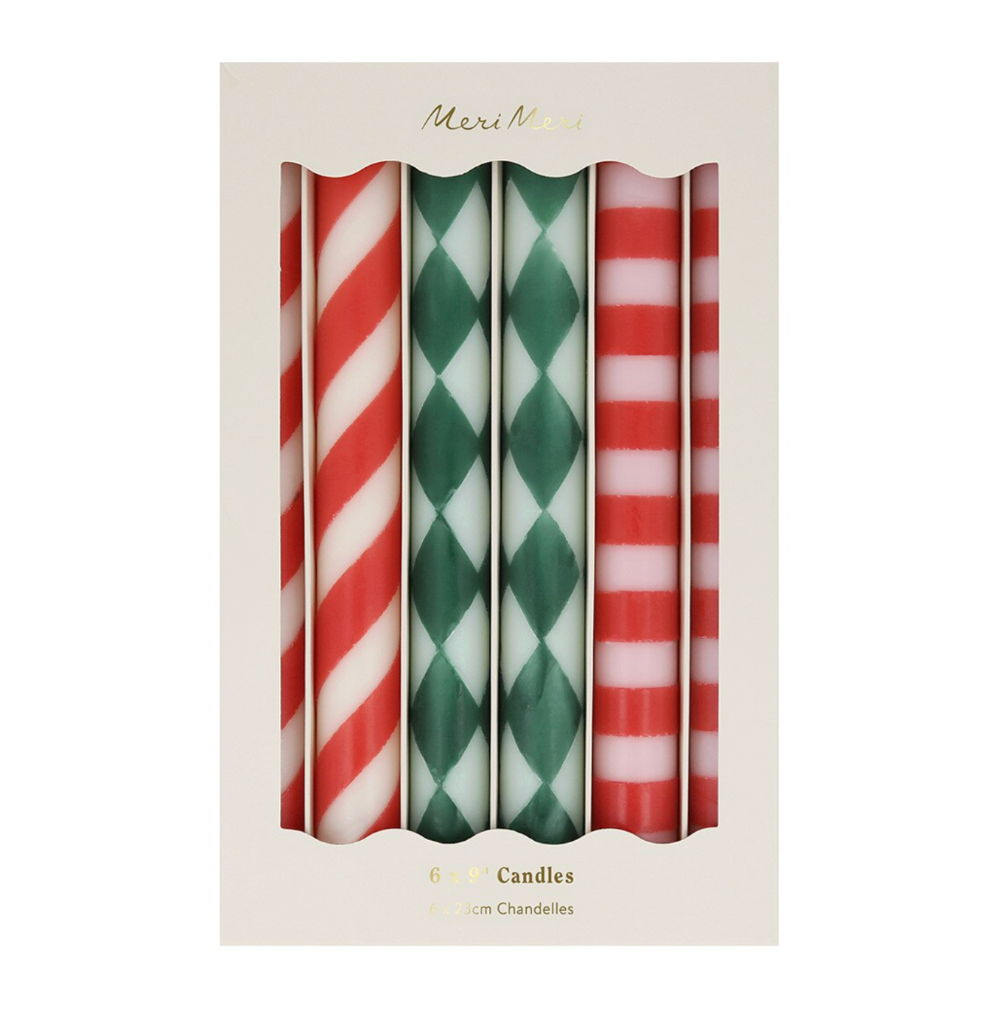 Kerti - Röndótt - 6 stk