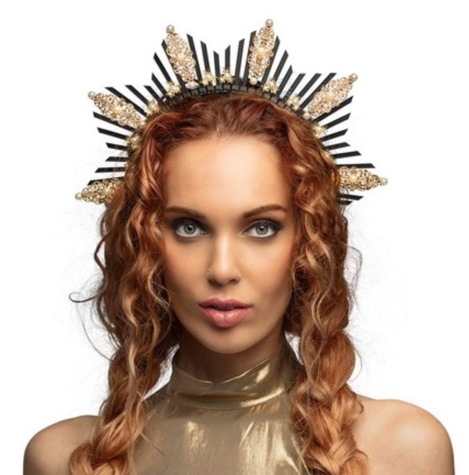 Hárspöng - Halo - Gyllt og svört