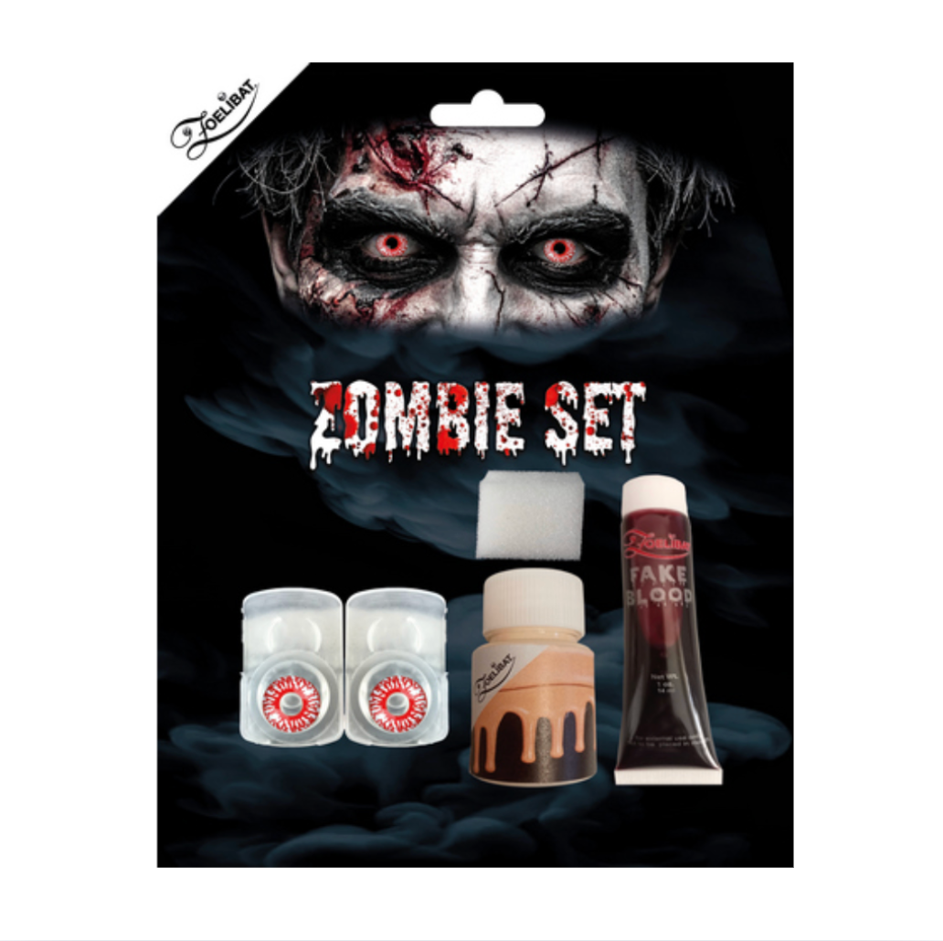 Zombie sett - Linsur, gerviblóð og fljótandi latex
