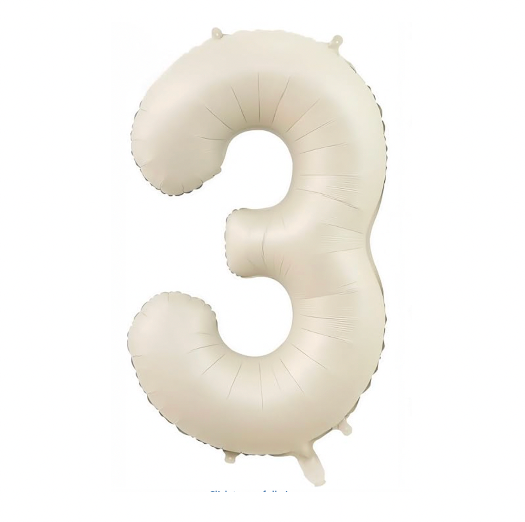 Álblaðra - Tölustafur - 3 - Ljós kremaður - 86 cm