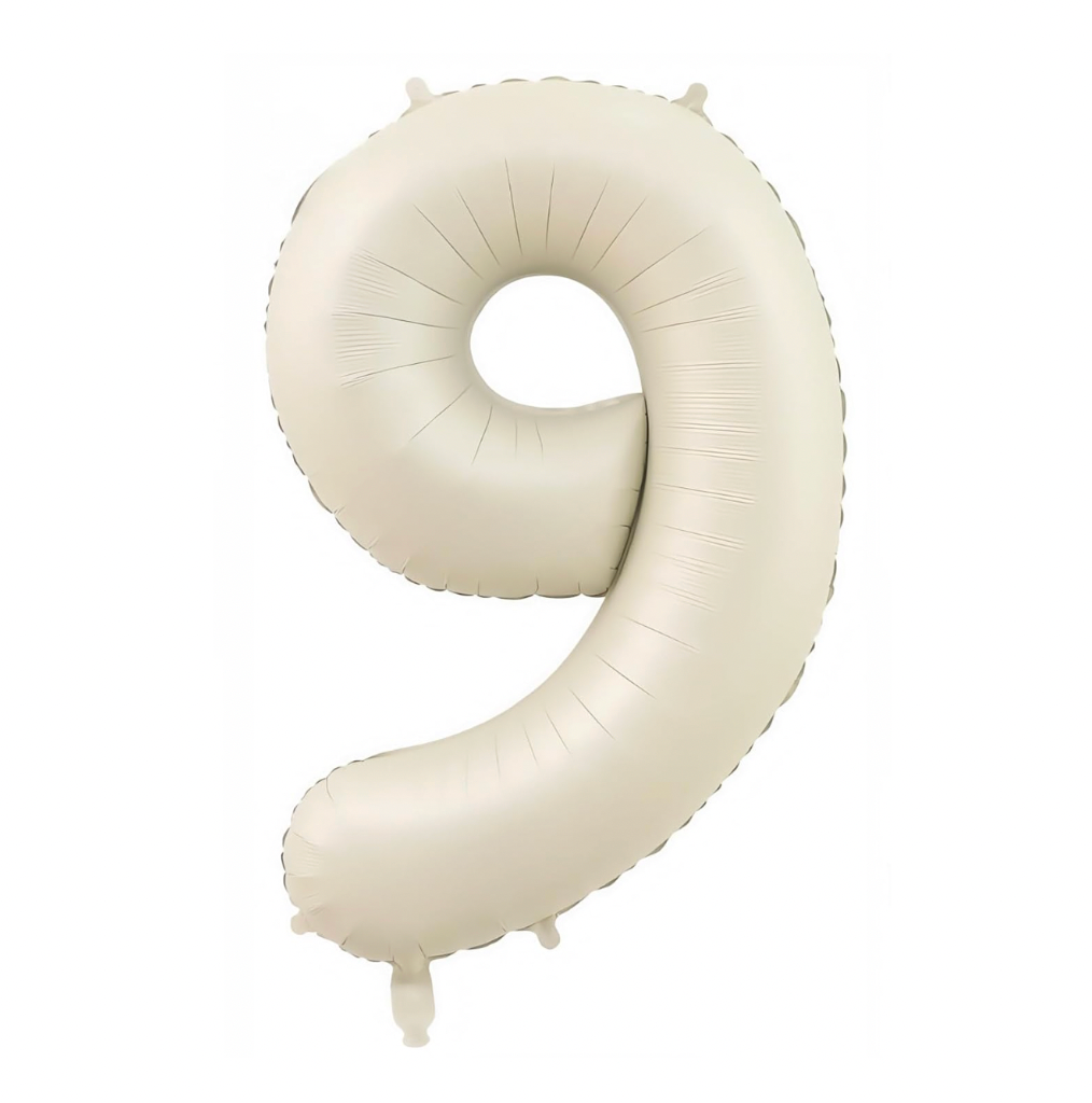 Álblaðra - Tölustafur - 9 - Ljós kremaður - 86 cm