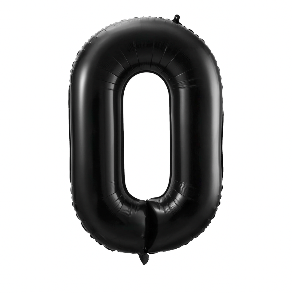 Álblaðra - Tölustafur - Svartur - 65 cm - 0