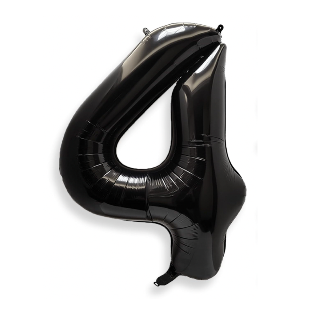Álblaðra - Tölustafur - Svartur - 65 cm - 4