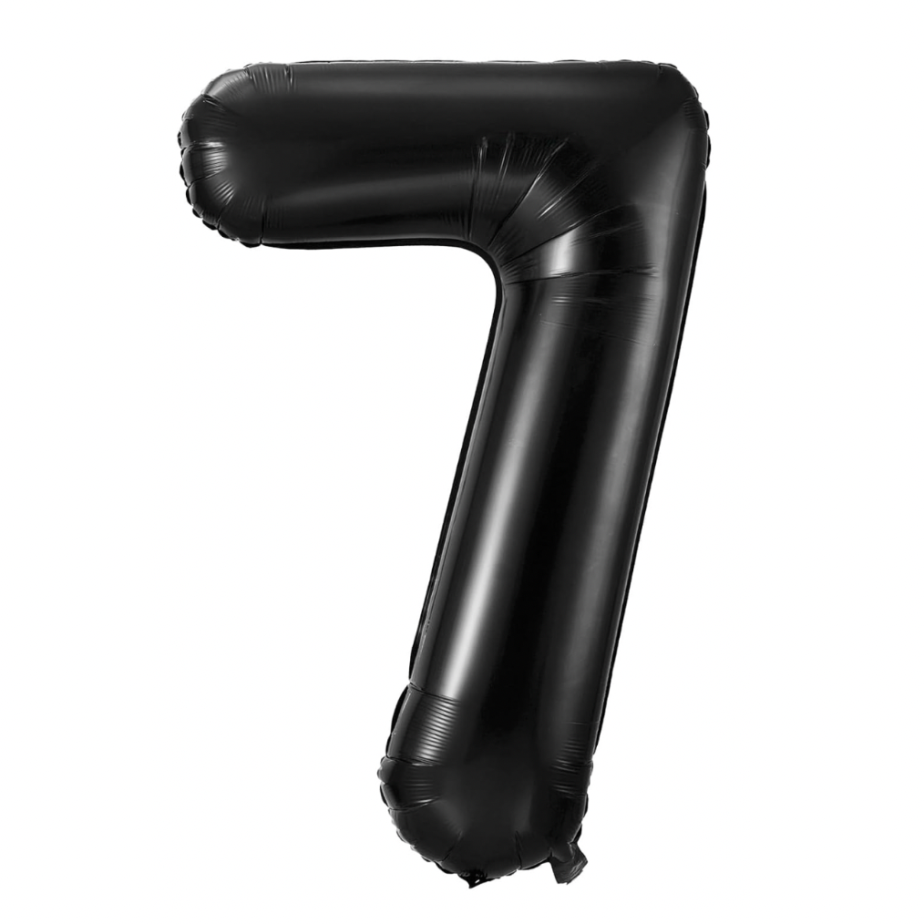 Álblaðra - Tölustafur - Svartur - 65 cm - 7