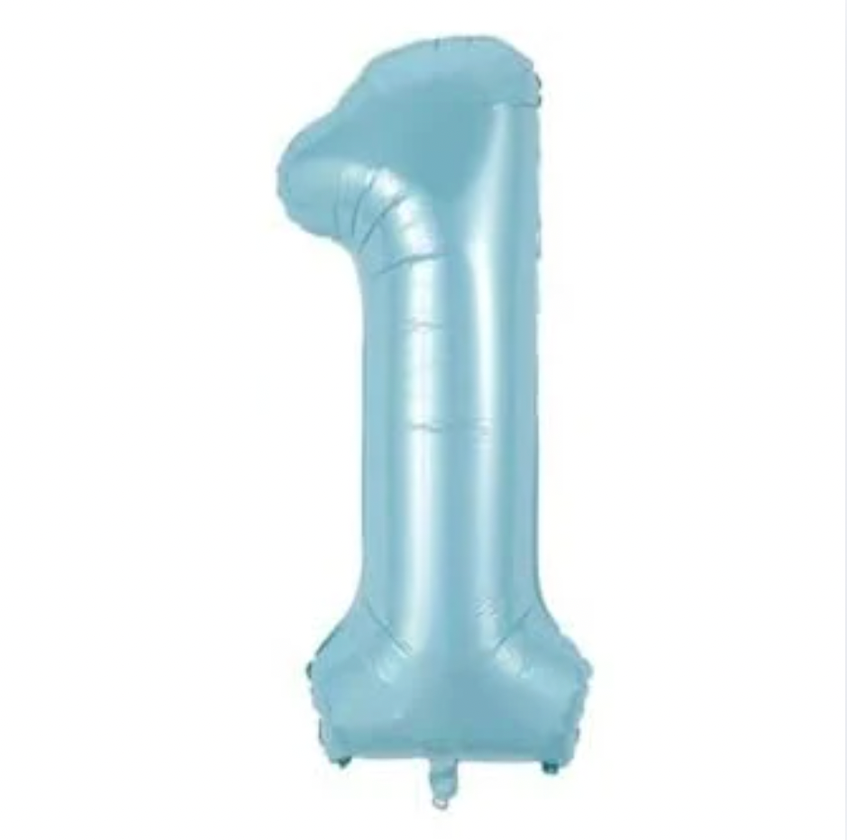 Álblaðra - Tölustafur - 1 - Ljósblár - 86 cm