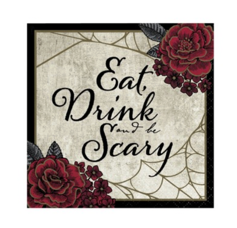 Servíettur - Eat drink and be scary - 16 stk