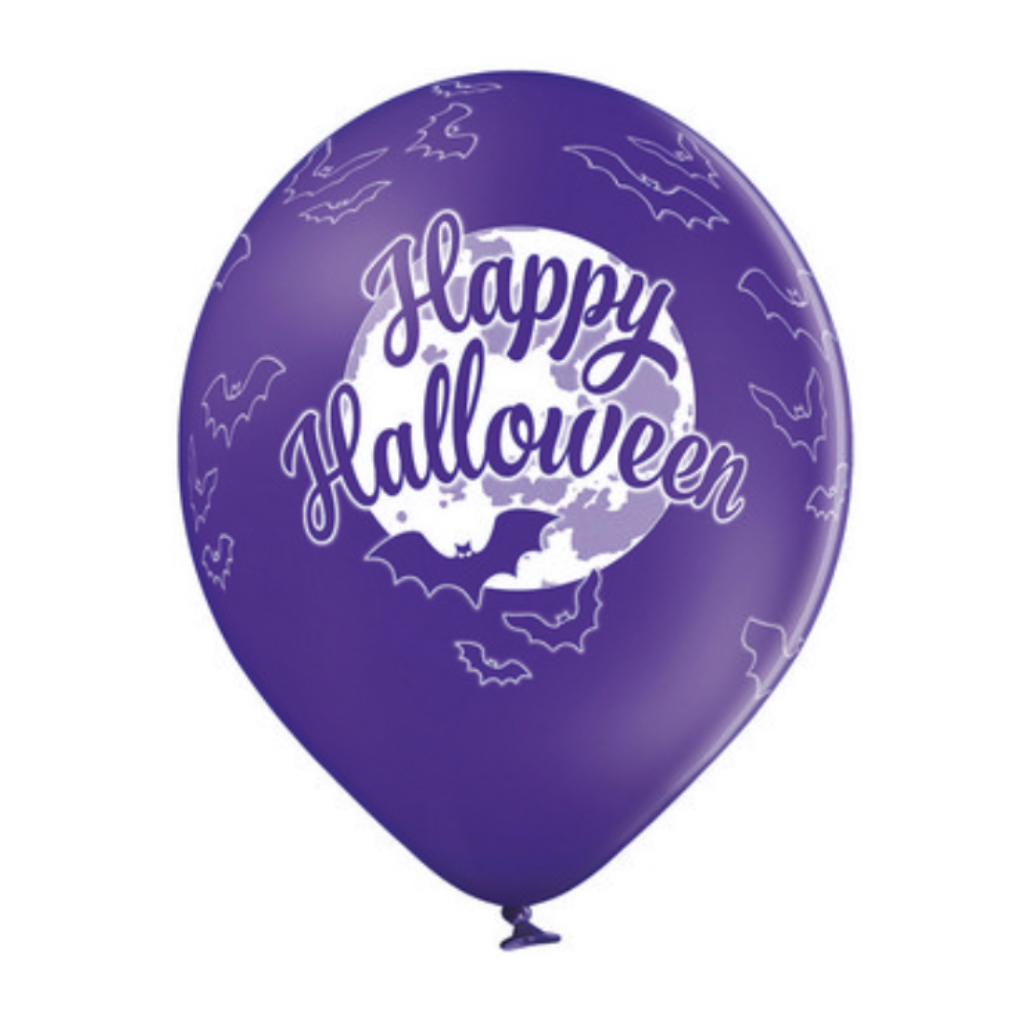 Latex blöðrur - Happy Halloween - 6 stk