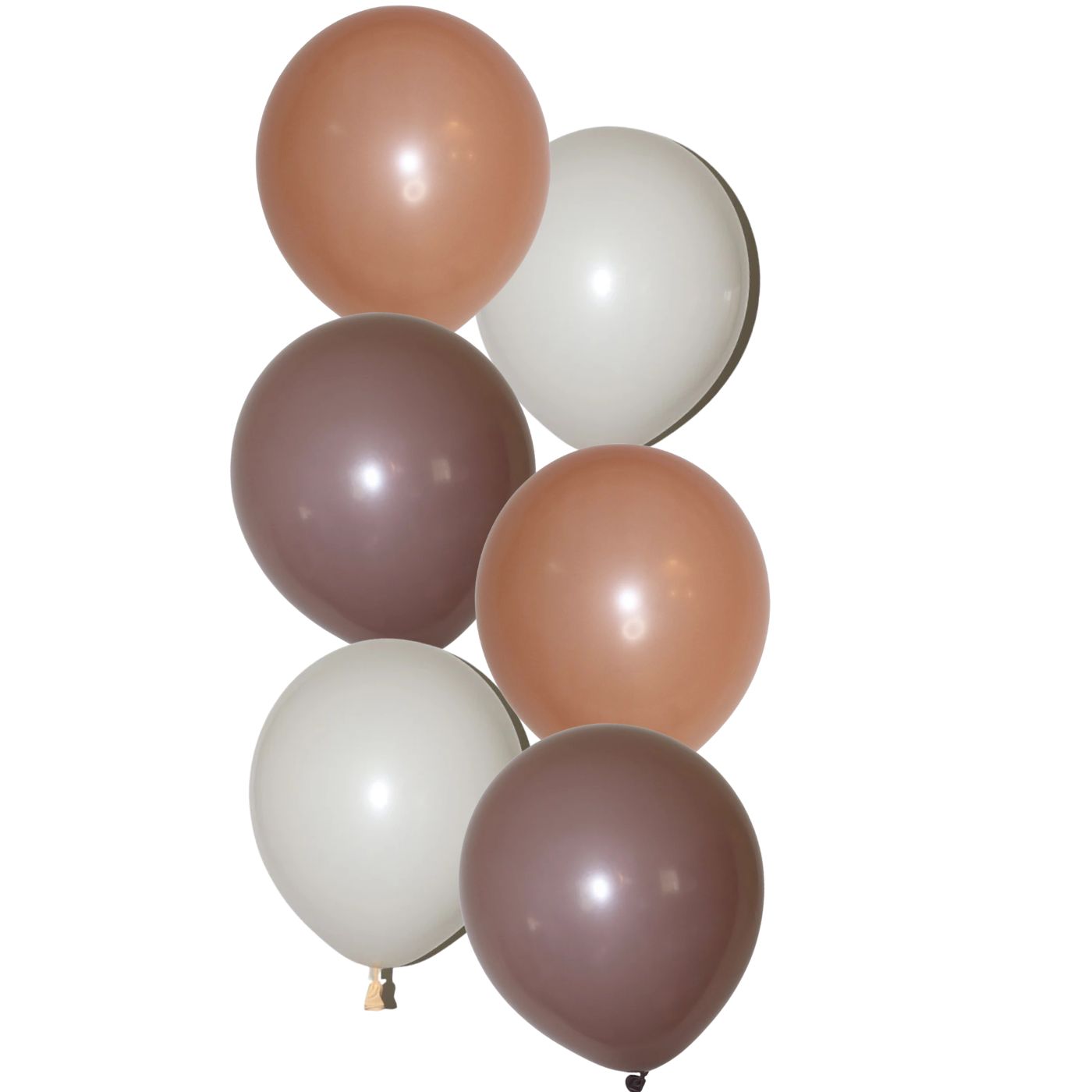 Helíum blöðrubúnt - Beige - 6 blöðrur