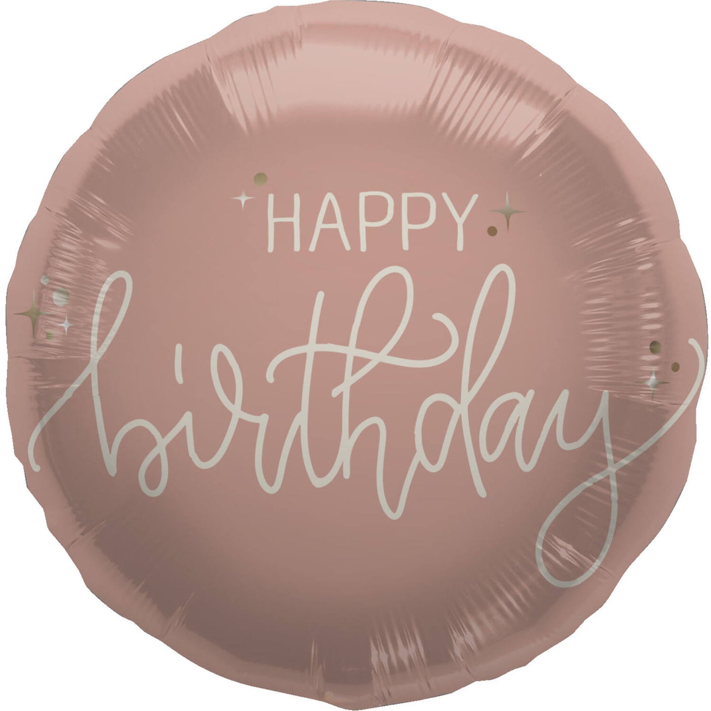 Álblaðra - Rosegold - Happy birthday - 45 cm
