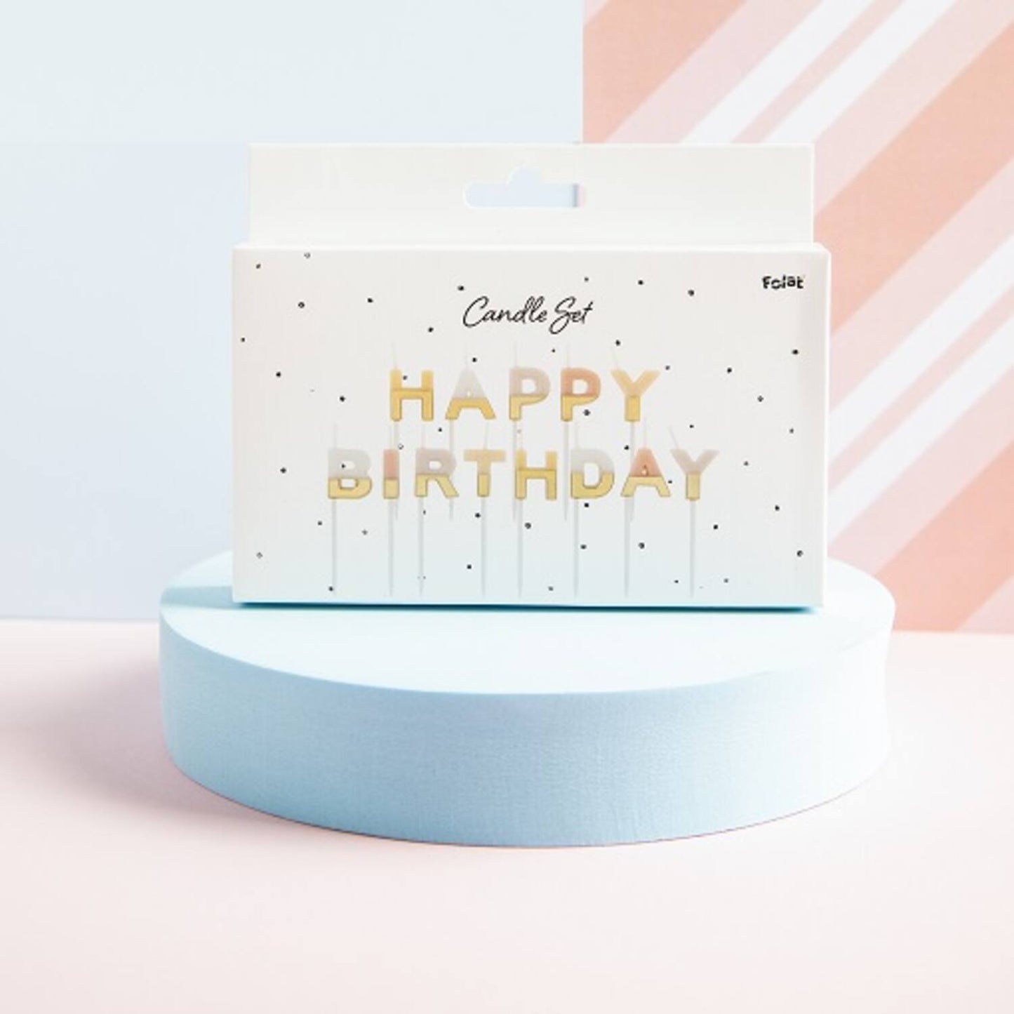 Kerti - Happy Birthday - 2cm - Pastel
