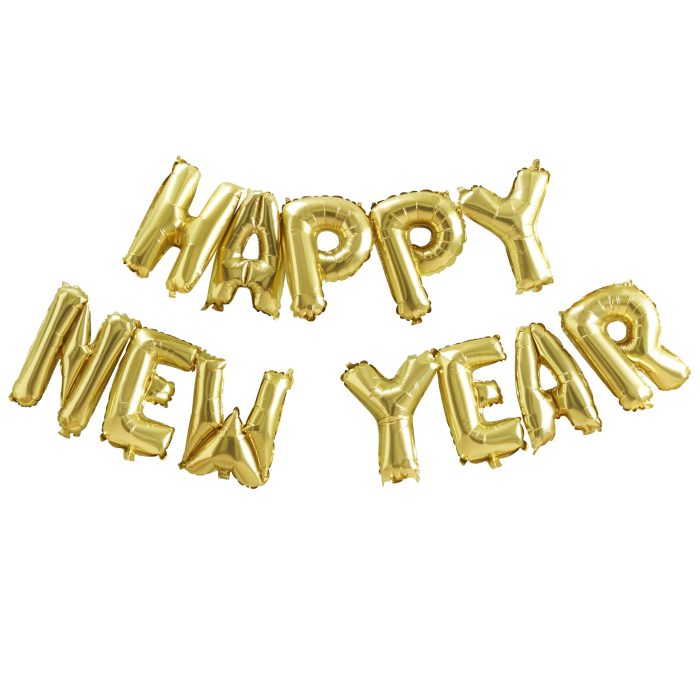 Blöðrulengja - Happy New Year - Gyllt