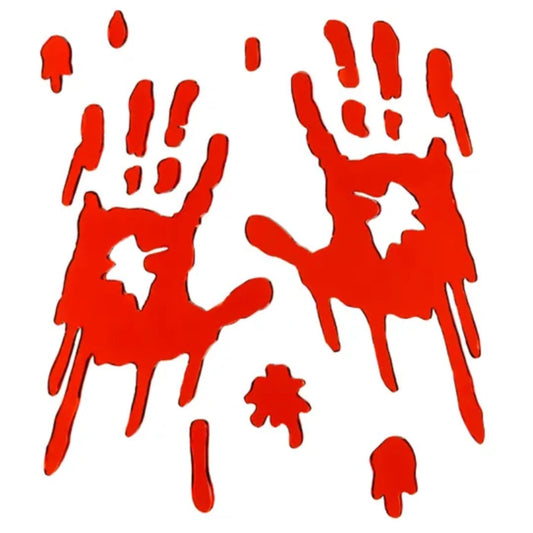 Límmiðar - Gel - Blóðugar hendur - 18 x 18 cm