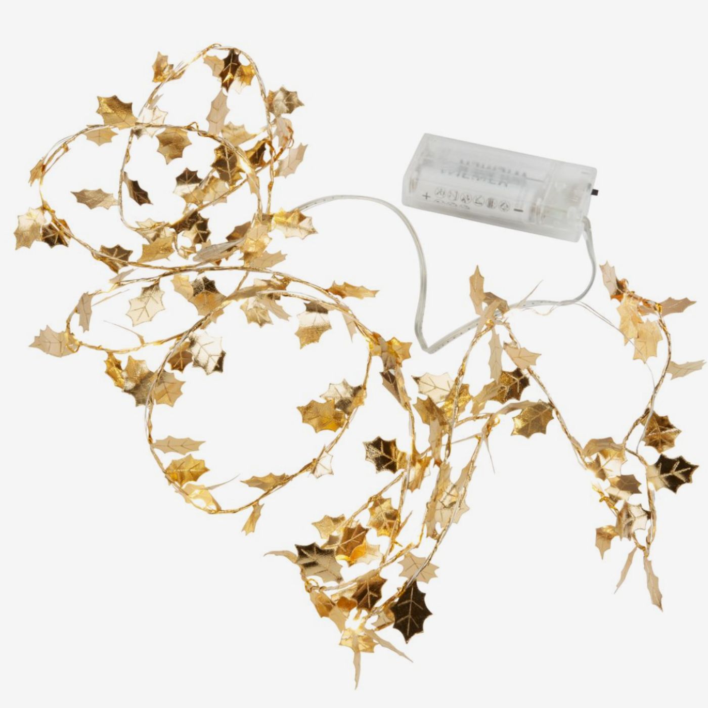 LEIGA - Ljósasería - Gyllt laufblöð - 190 cm