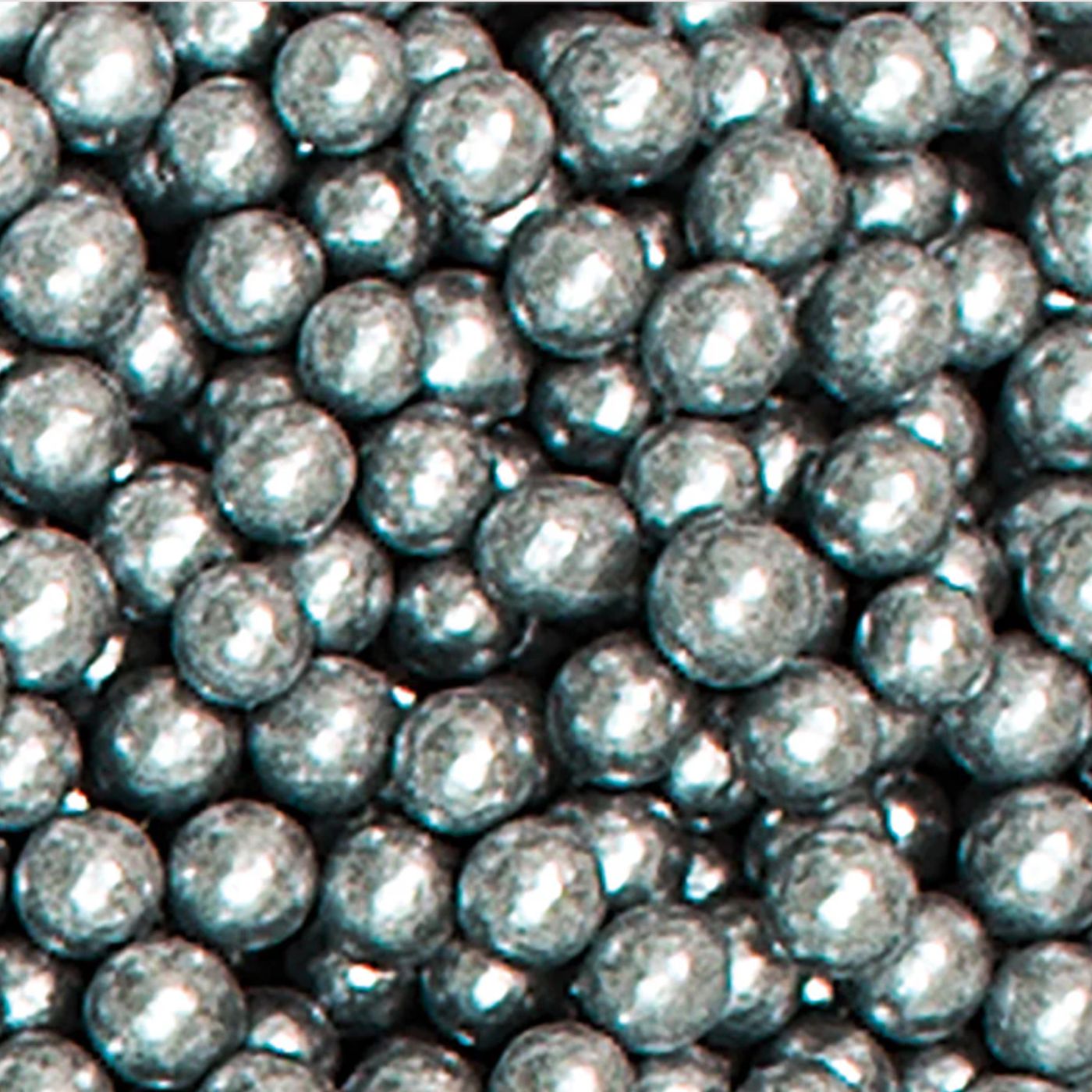 Sykurperlur - 100 g - Silfur - ø4mm