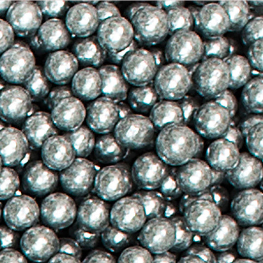 Sykurperlur - 100 g - Silfur - ø4mm