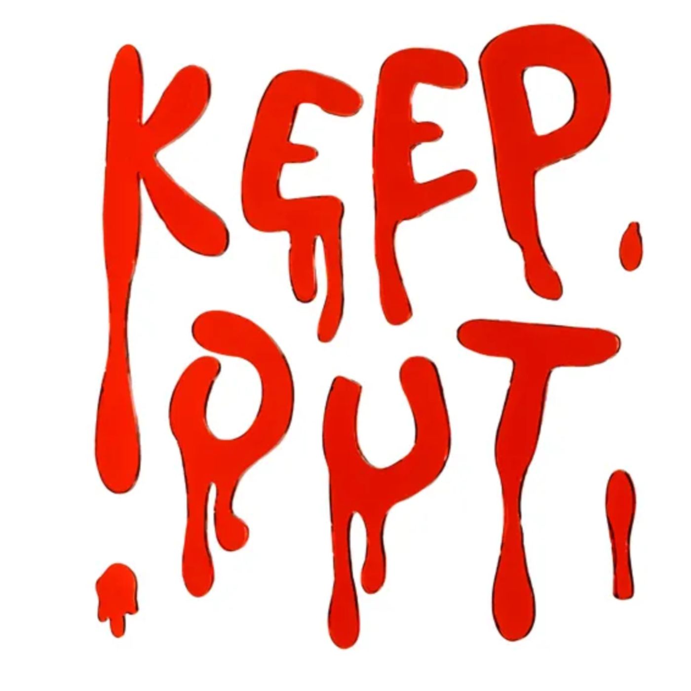 Límmiðar - Gel - KEEP OUT - 18 x 16 cm