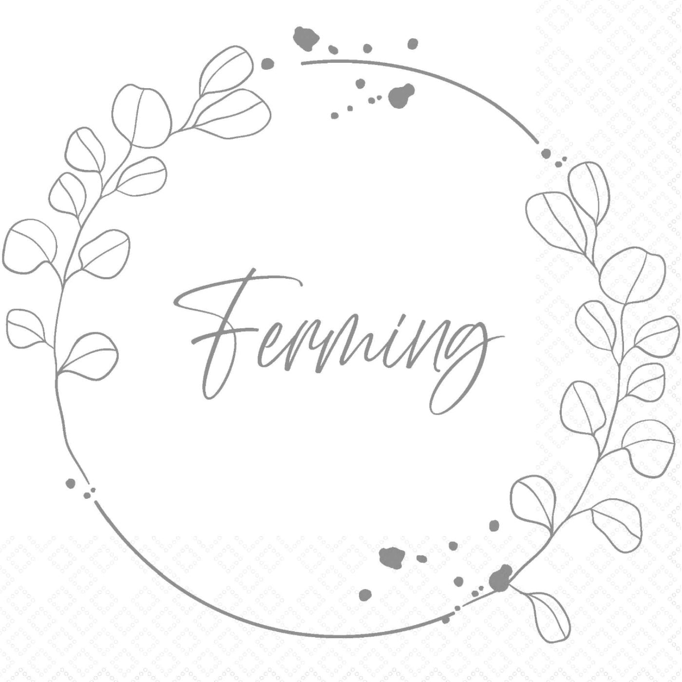 Servíettur - Ferming - Silfur - 33x33 cm - 12 stk